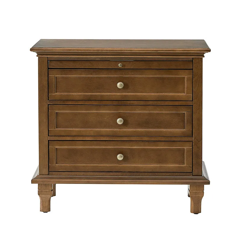 Galatea 3 - Drawer Nightstand Chest with Built-In Outlets