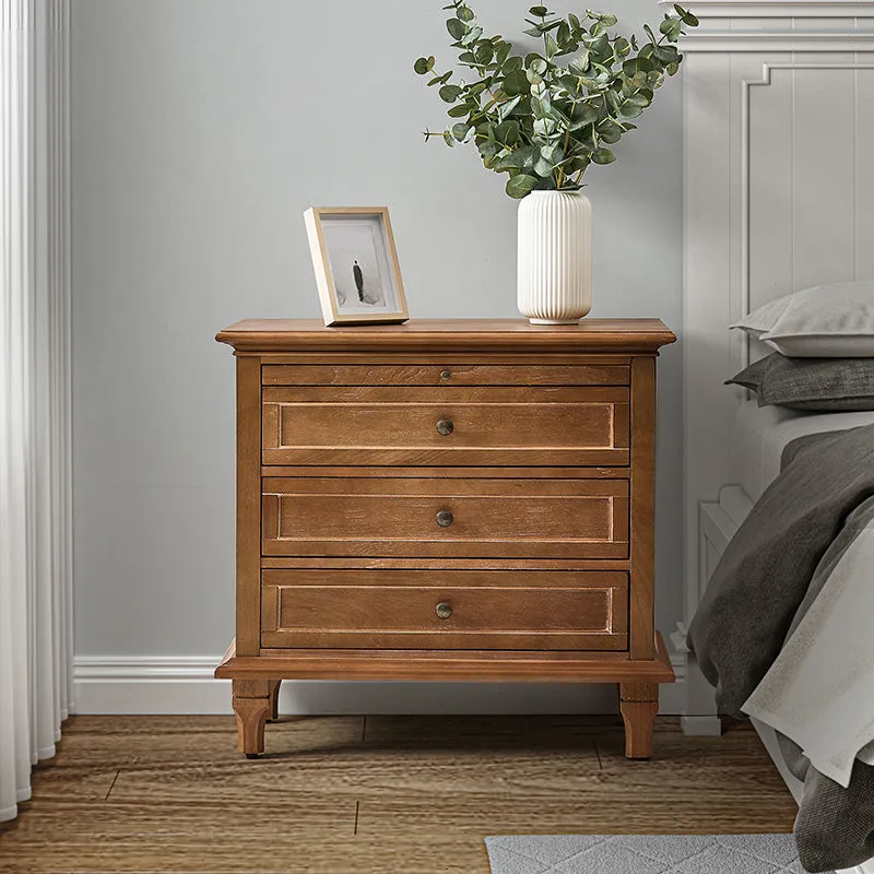 Galatea 3 - Drawer Nightstand Chest with Built-In Outlets