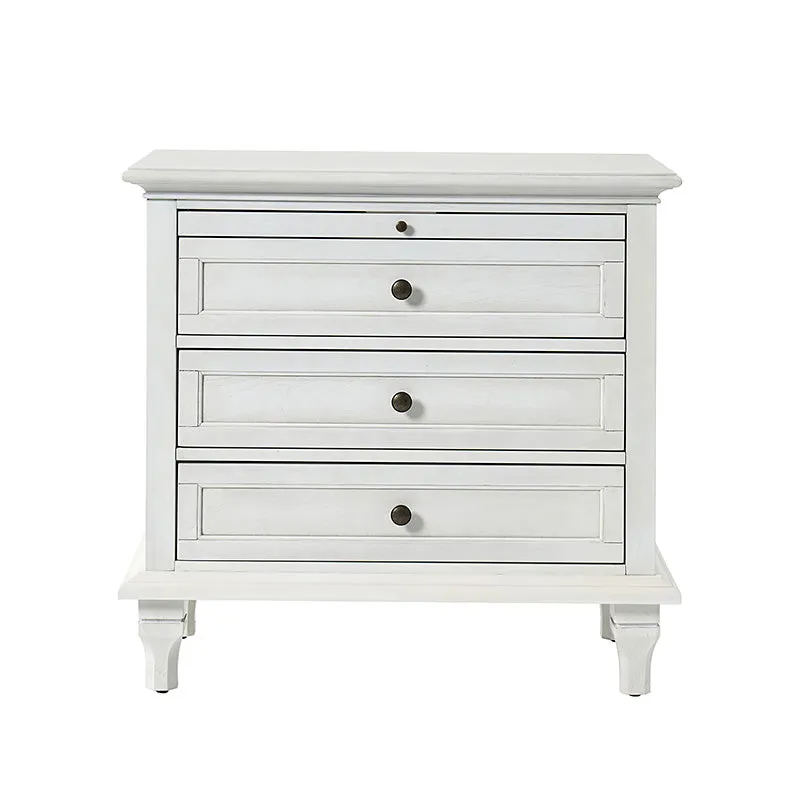 Galatea 3 - Drawer Nightstand Chest with Built-In Outlets