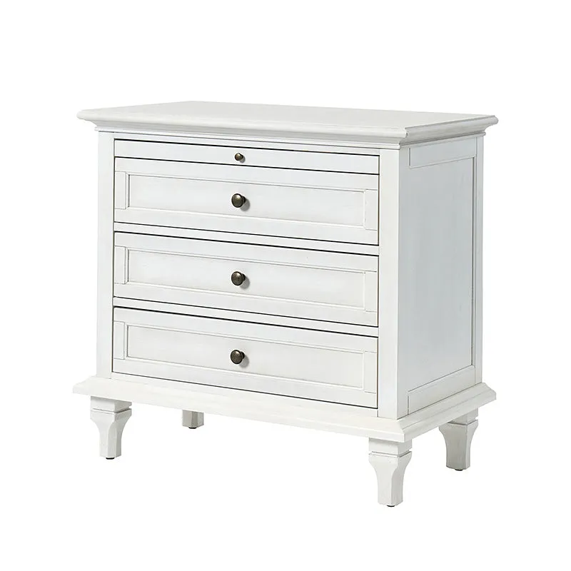 Galatea 3 - Drawer Nightstand Chest with Built-In Outlets