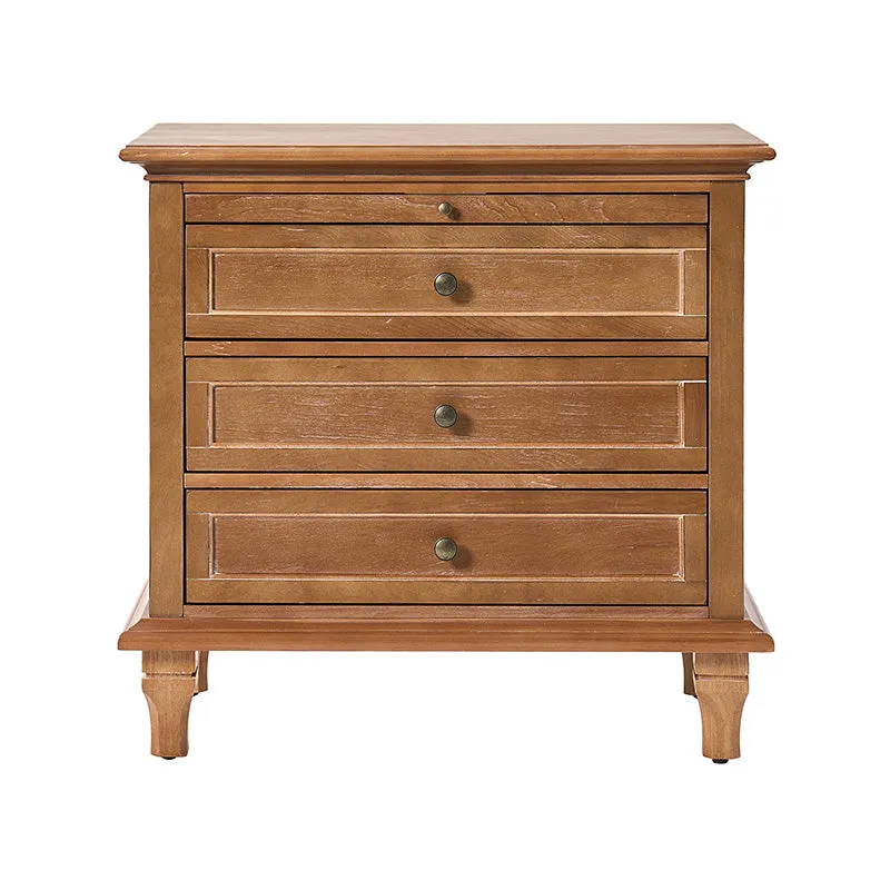 Galatea 3 - Drawer Nightstand Chest with Built-In Outlets