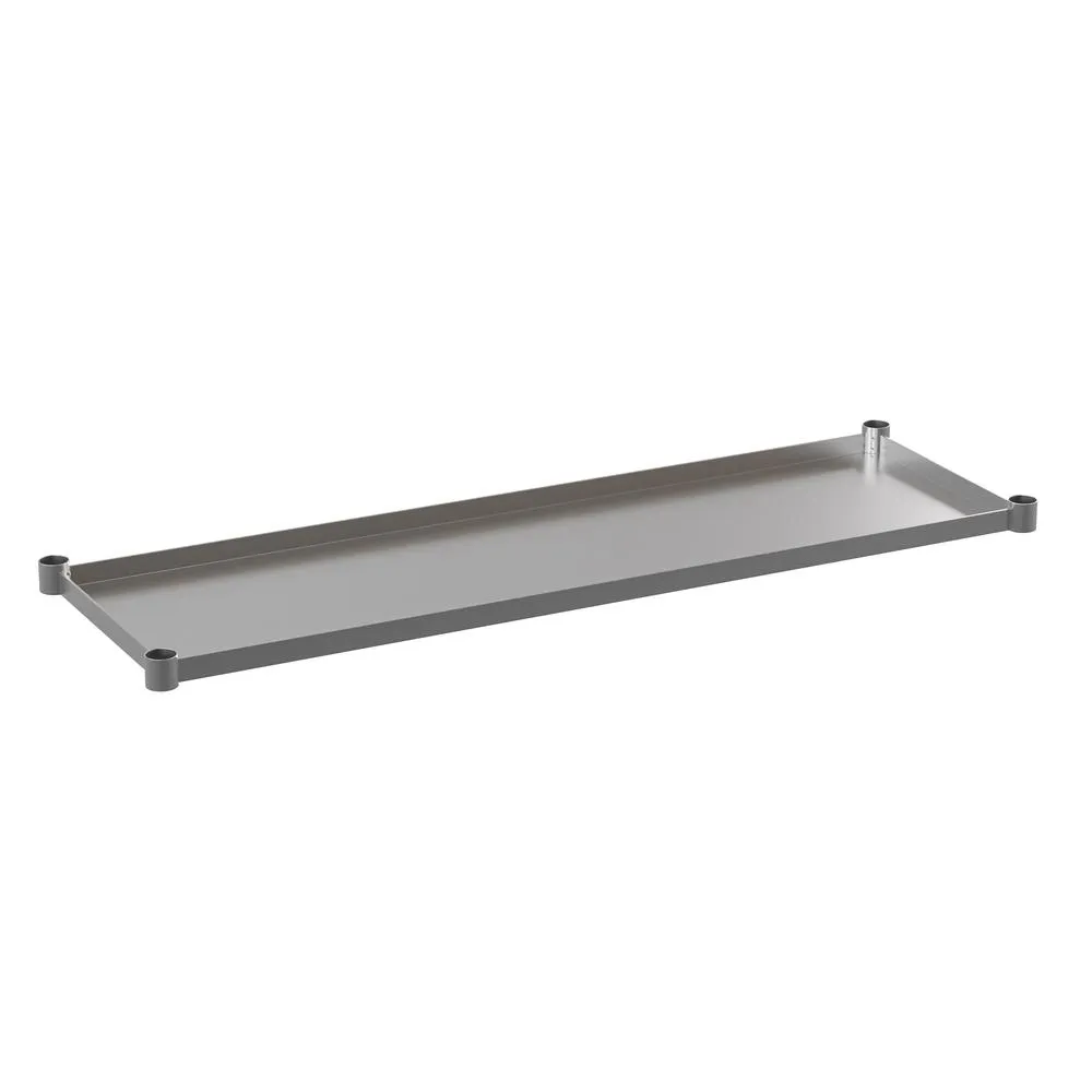 Galvanized Under Shelf For Work Tables - Adjustable Lower Shelf For 24" X 60" Stainless Steel Tables By Flash Furniture