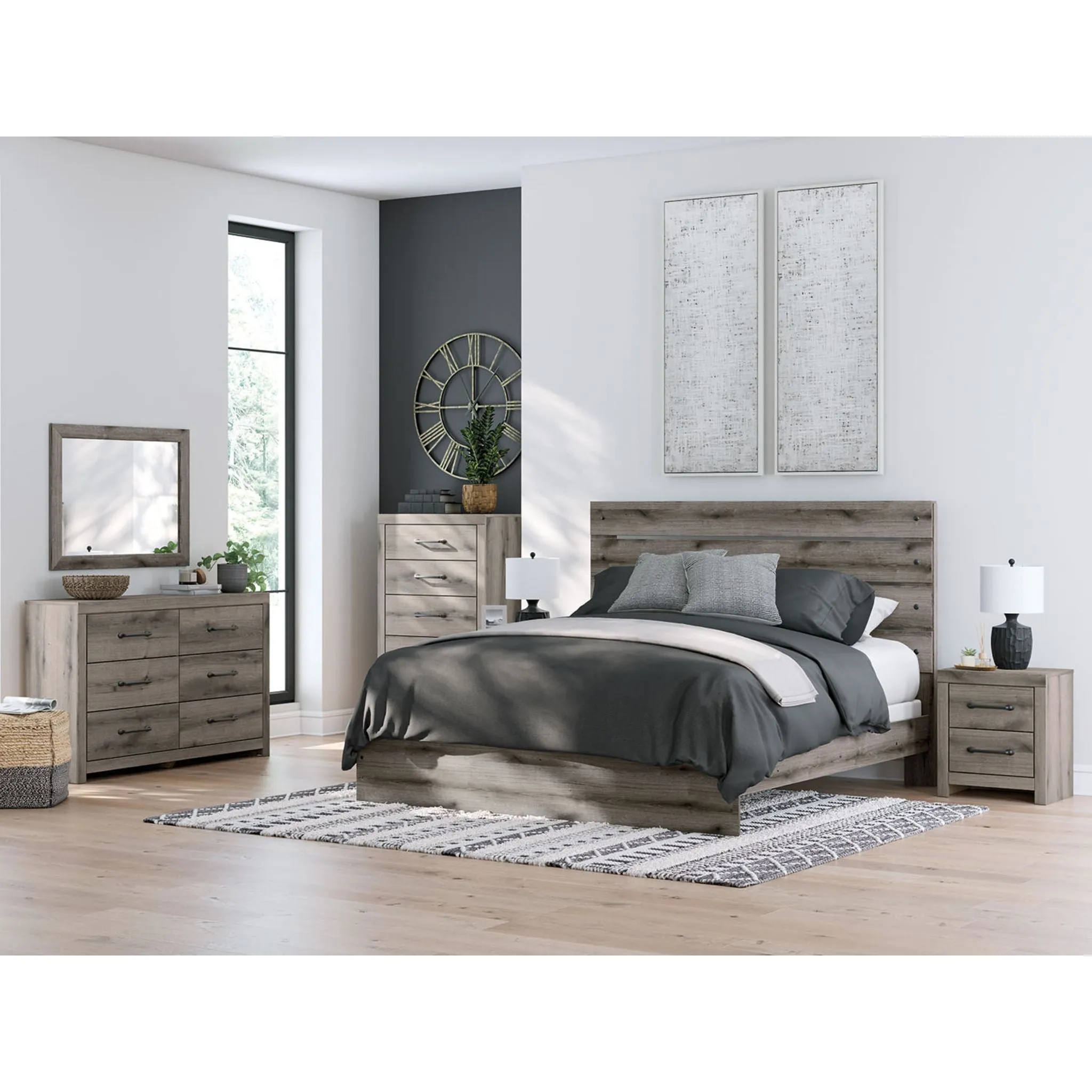 Graystorm Nightstand - Brown Gray