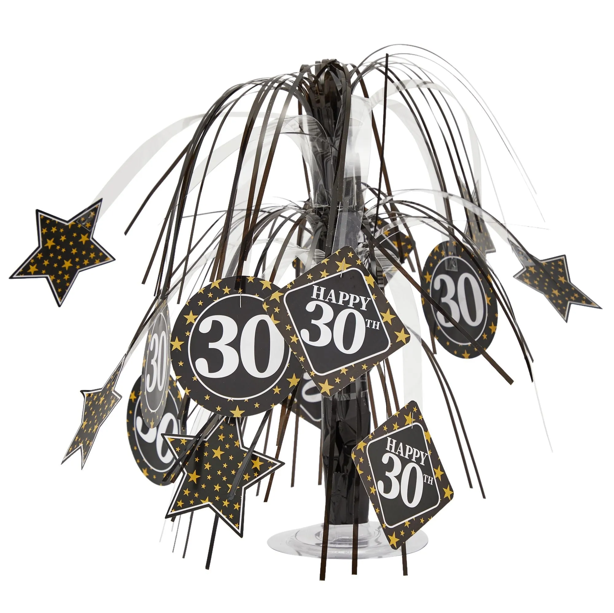 Happy 30th Birthday Cascade Centerpieces, Anniversary Table Settings (12 In, 3 Pack)