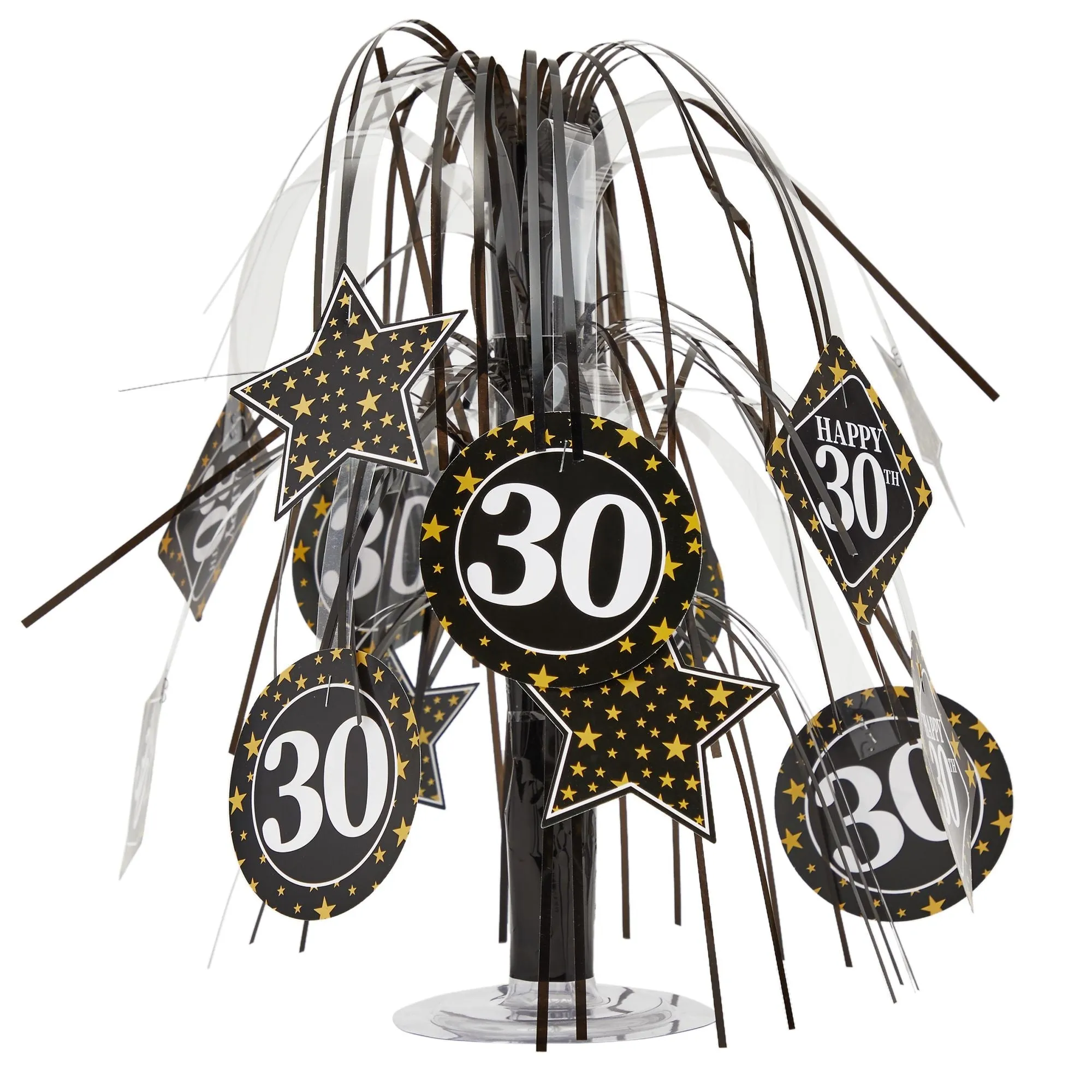 Happy 30th Birthday Cascade Centerpieces, Anniversary Table Settings (12 In, 3 Pack)