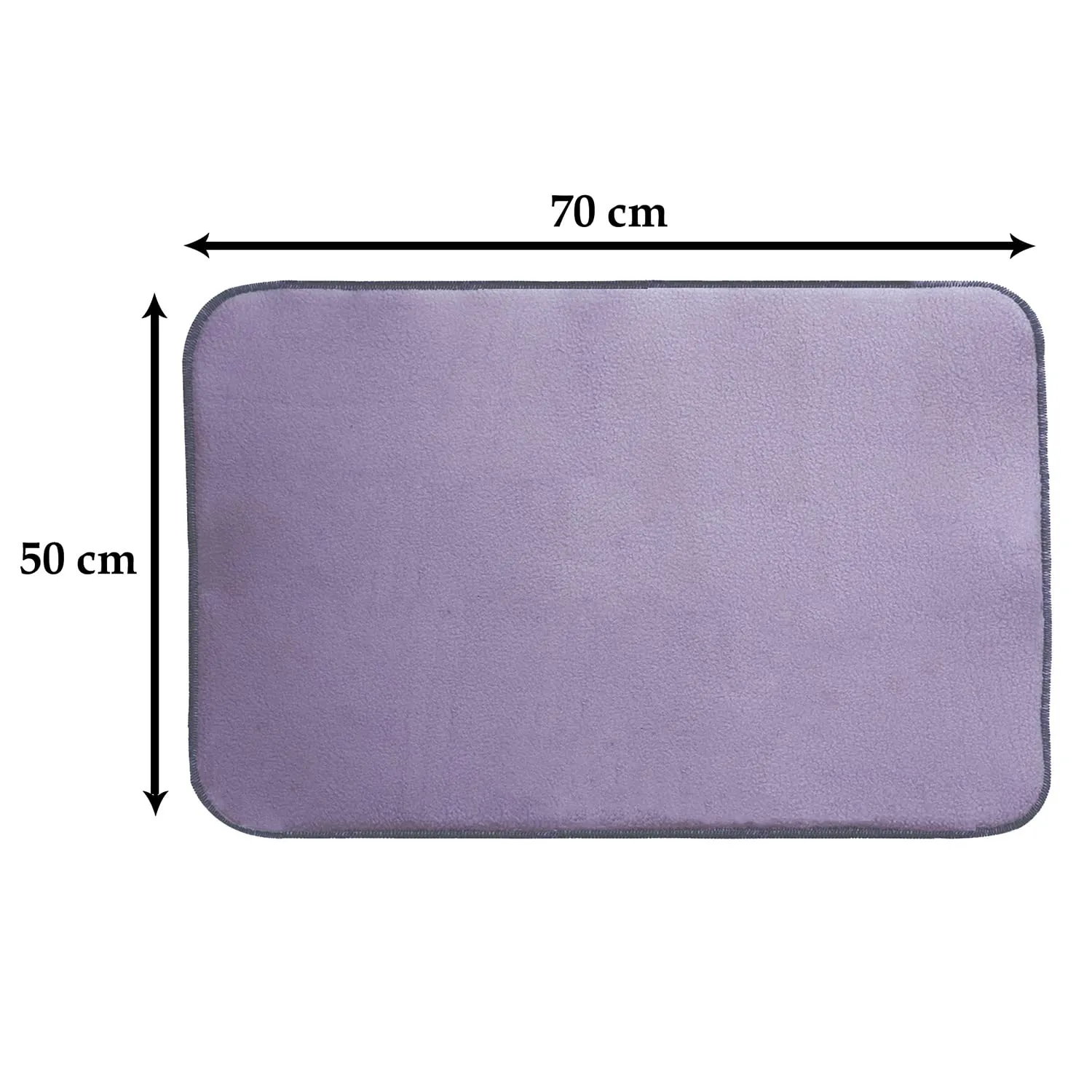 Heart Home Microfiber Reversible Dish Drying Mat with Absorbent Parity for Kitchen 27"x 19",Pack of 2 (Purple)