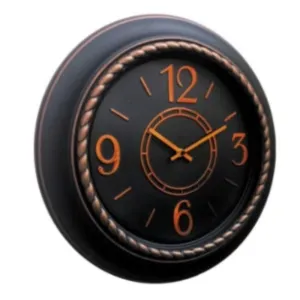 Heritage Wall Clock Prague Black & Copper