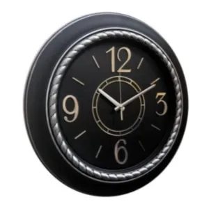 Heritage Wall Clock Prague Black & Silver