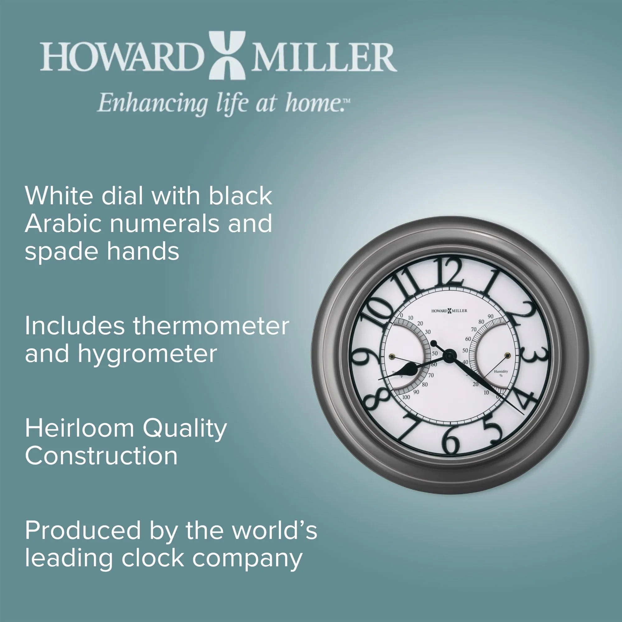 Howard Miller Wall Clock, Wood