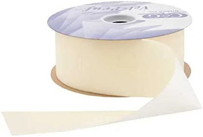 Ivory Velvet Wedding Decoration Ribbon - 2 1/2" x 25 Yards