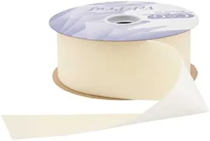 Ivory Velvet Wedding Decoration Ribbon - 2 1/2" x 25 Yards