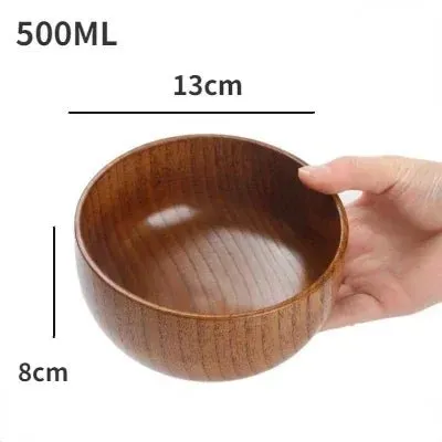 Japanese Jujube Wood Eco-Friendly Soup and Salad Bowls