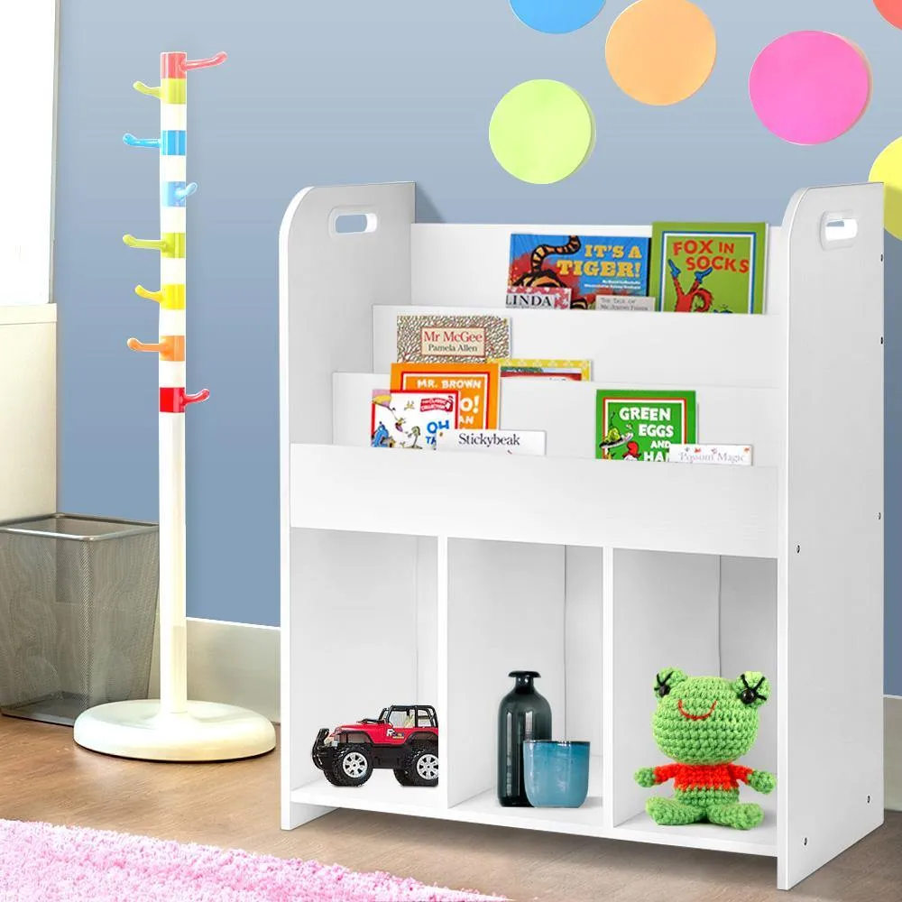 Kids Bookcase Childrens Bookshelf Display Cabinet Toys Storage Organizer