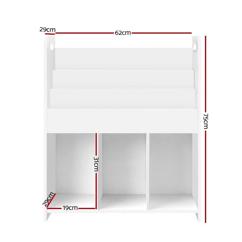 Kids Bookcase Childrens Bookshelf Display Cabinet Toys Storage Organizer