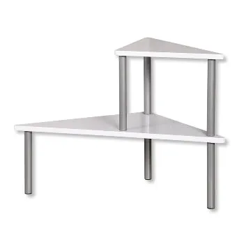 Kitchen Corner Shelf - White/Grey