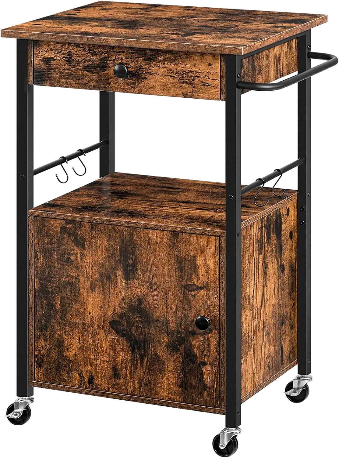 Kitchen Island Cart with Storage Cabinet and Drawer, Storage Cart on Wheels, Kitchen Rolling Cart