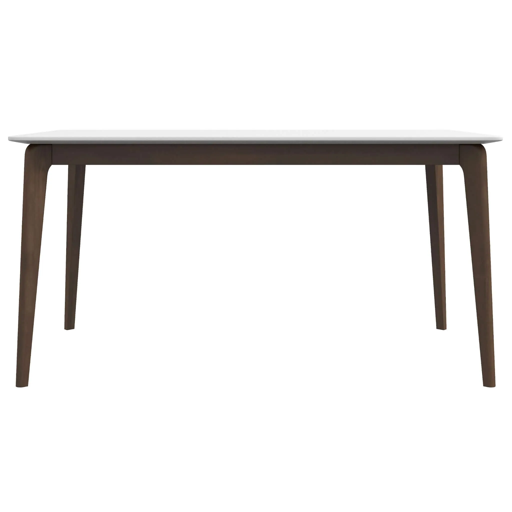 Lindsey  Solid Wood White Top Dining Table