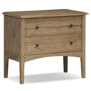 Maggie Nightstand, Aged Smoked Oak