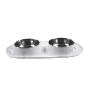 marble silicone double feeder - 2 sizes