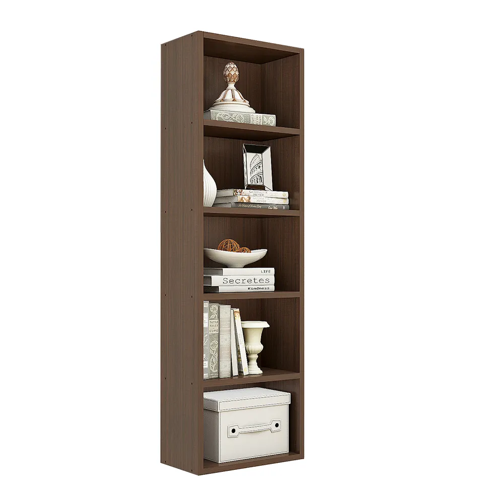 Matrix Bookcase Showcase Shelf Organiser Storage Shelf | Kids Book rack Cabinet | Storage Racks for Home Shelfs (5-Tier, Acacia Walnut)