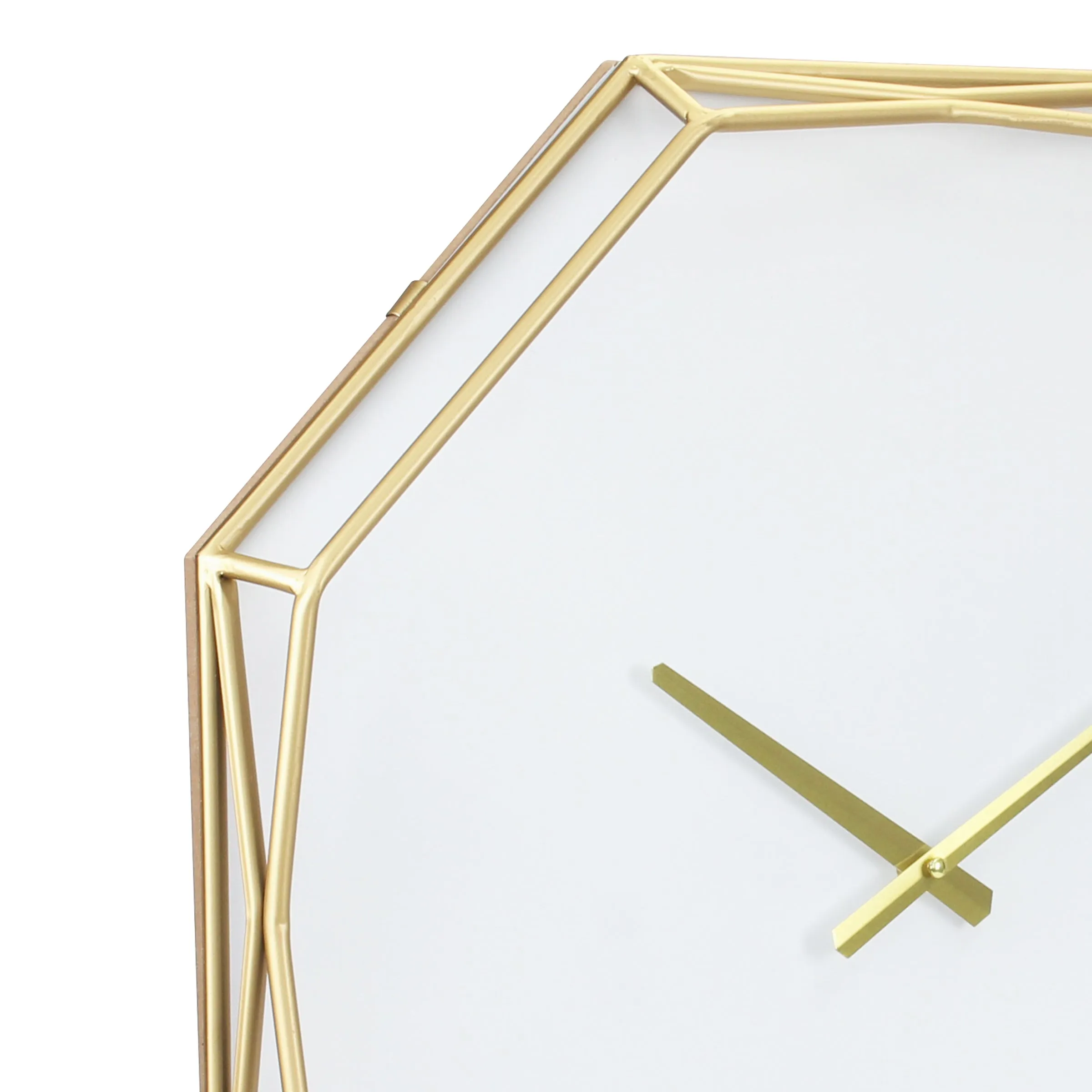 MDF Octagon Open Face White with Gold