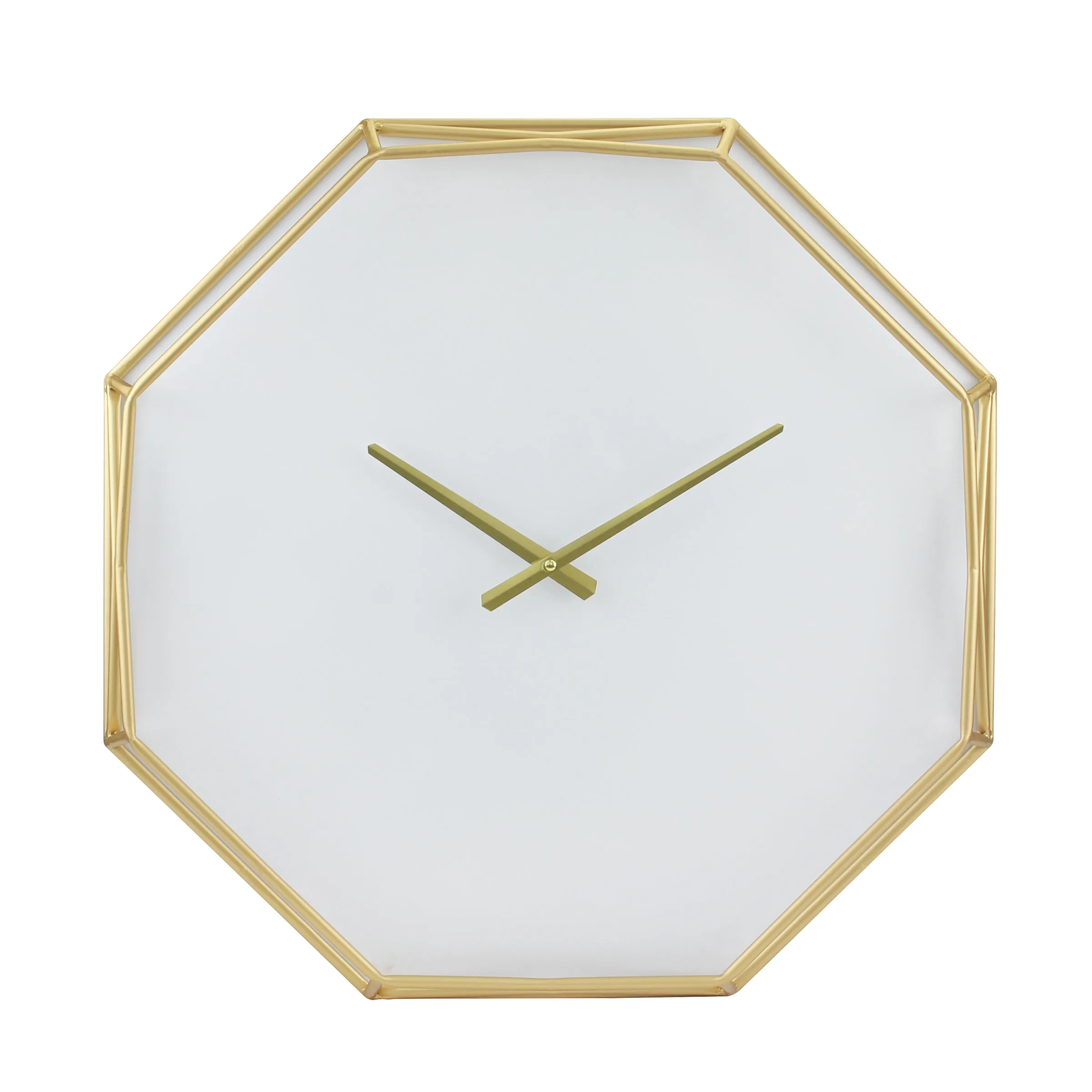 MDF Octagon Open Face White with Gold