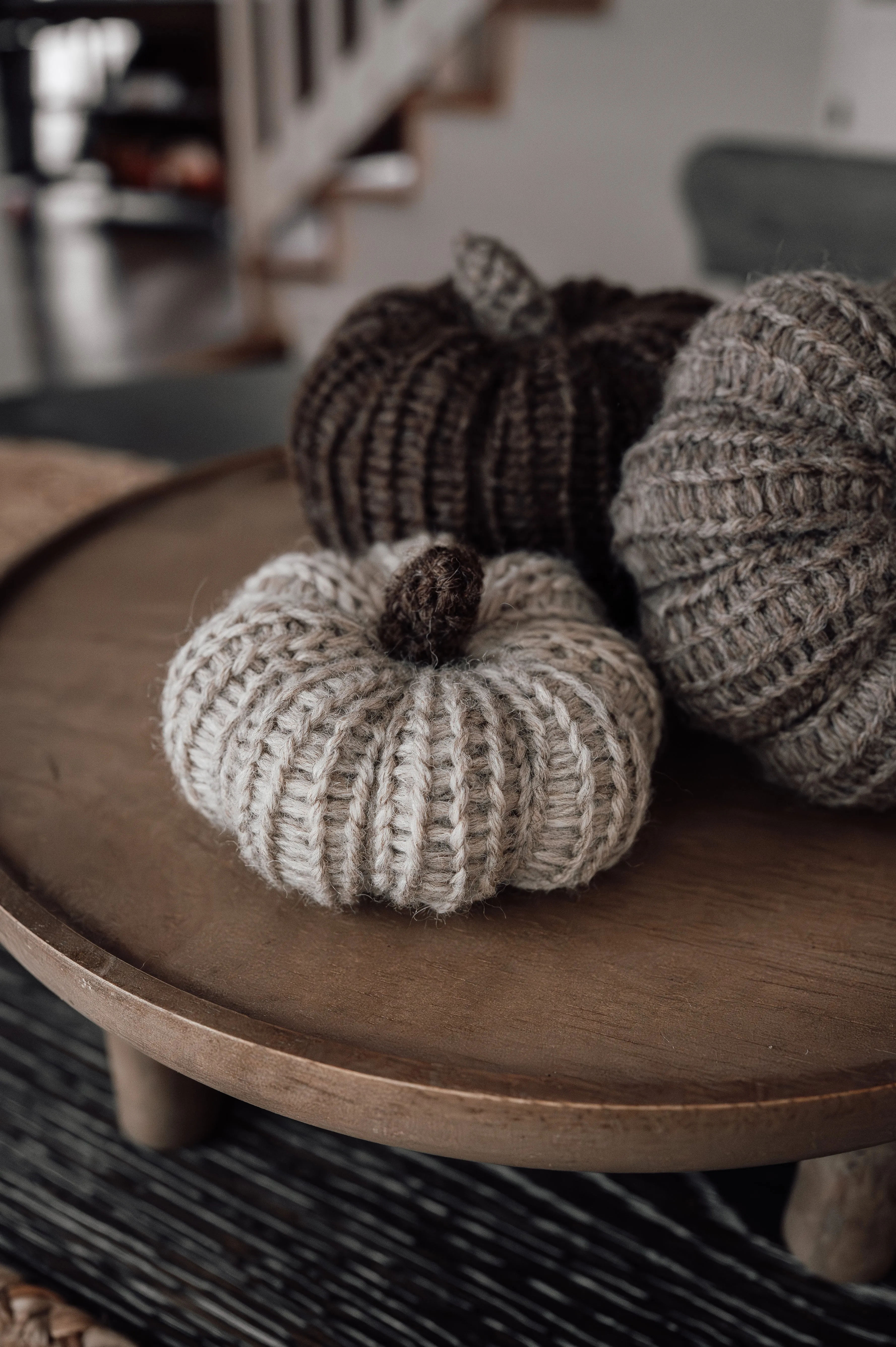 Mini Knit Pumpkins