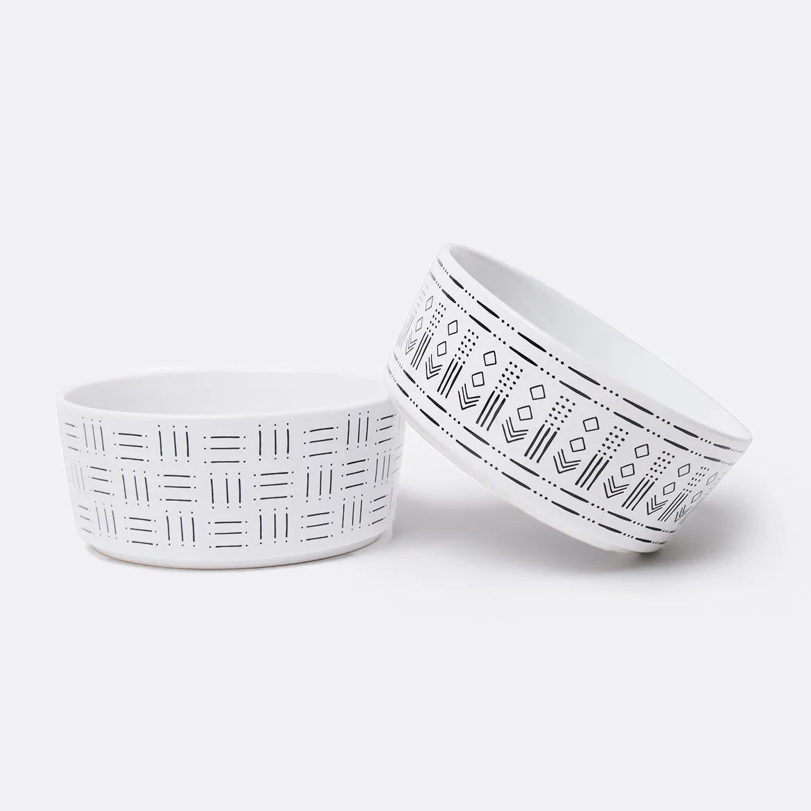 mudcloth bowls - diamond print