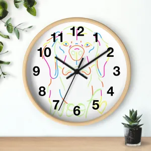 Neon Dog Wall Clock