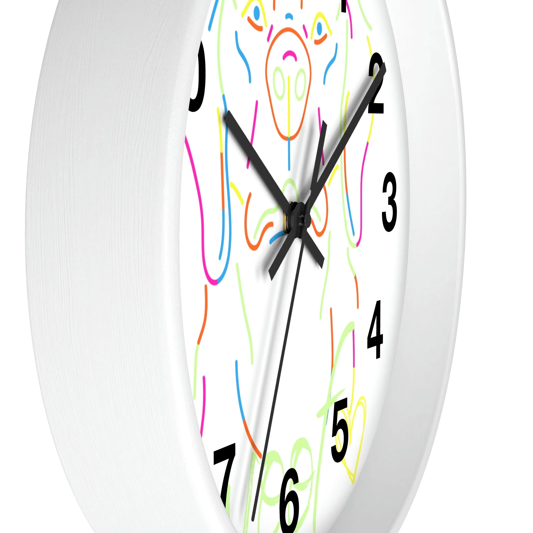 Neon Dog Wall Clock