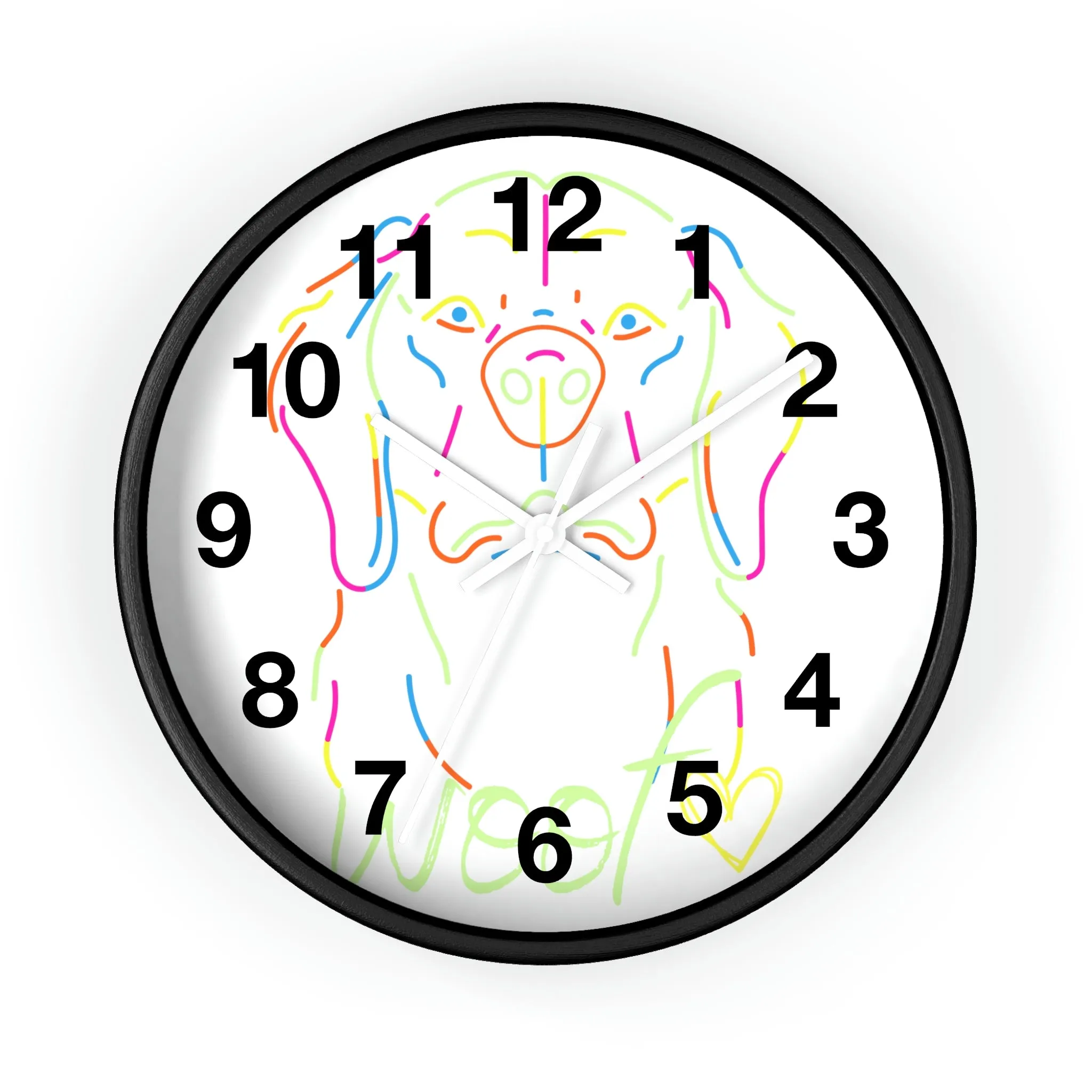 Neon Dog Wall Clock