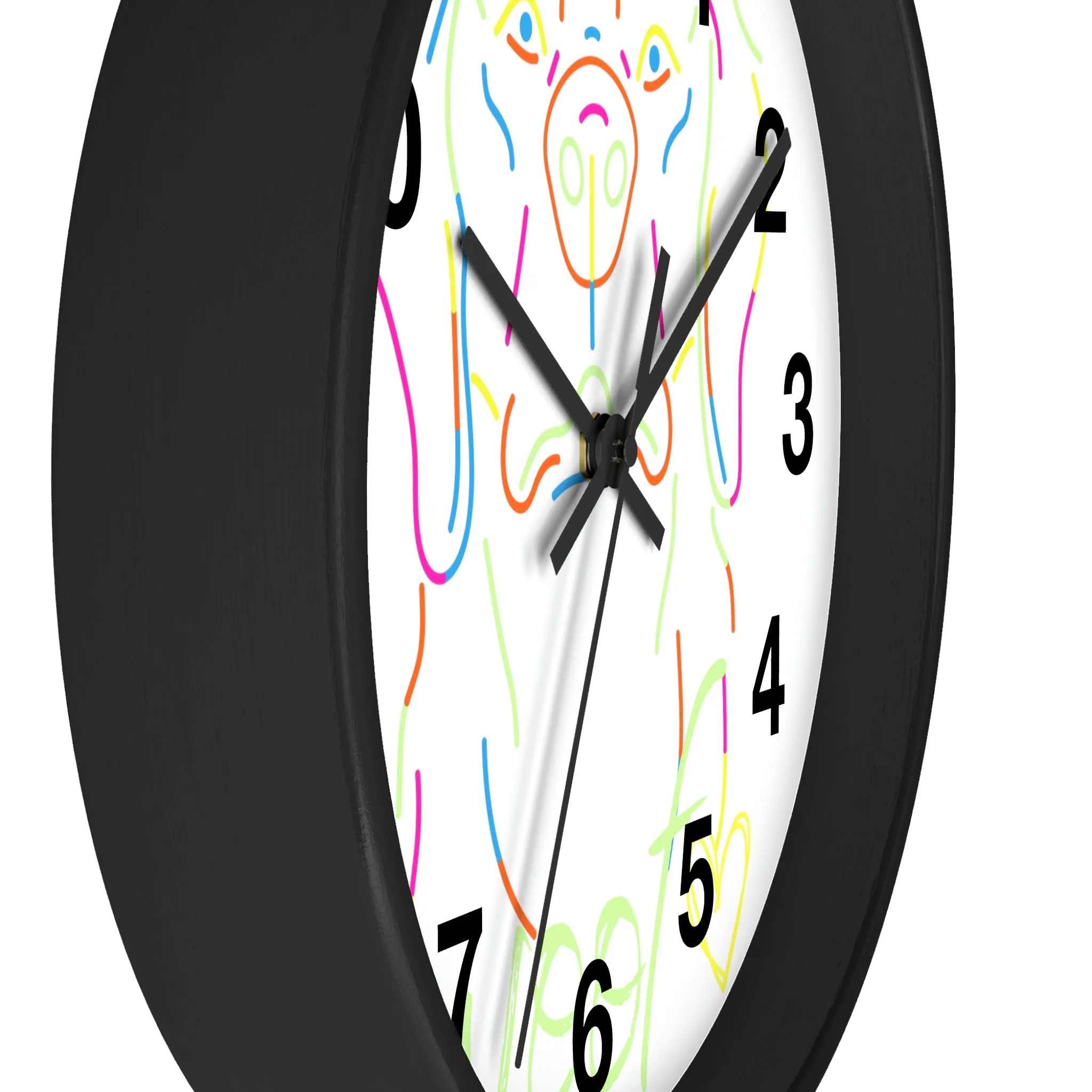 Neon Dog Wall Clock