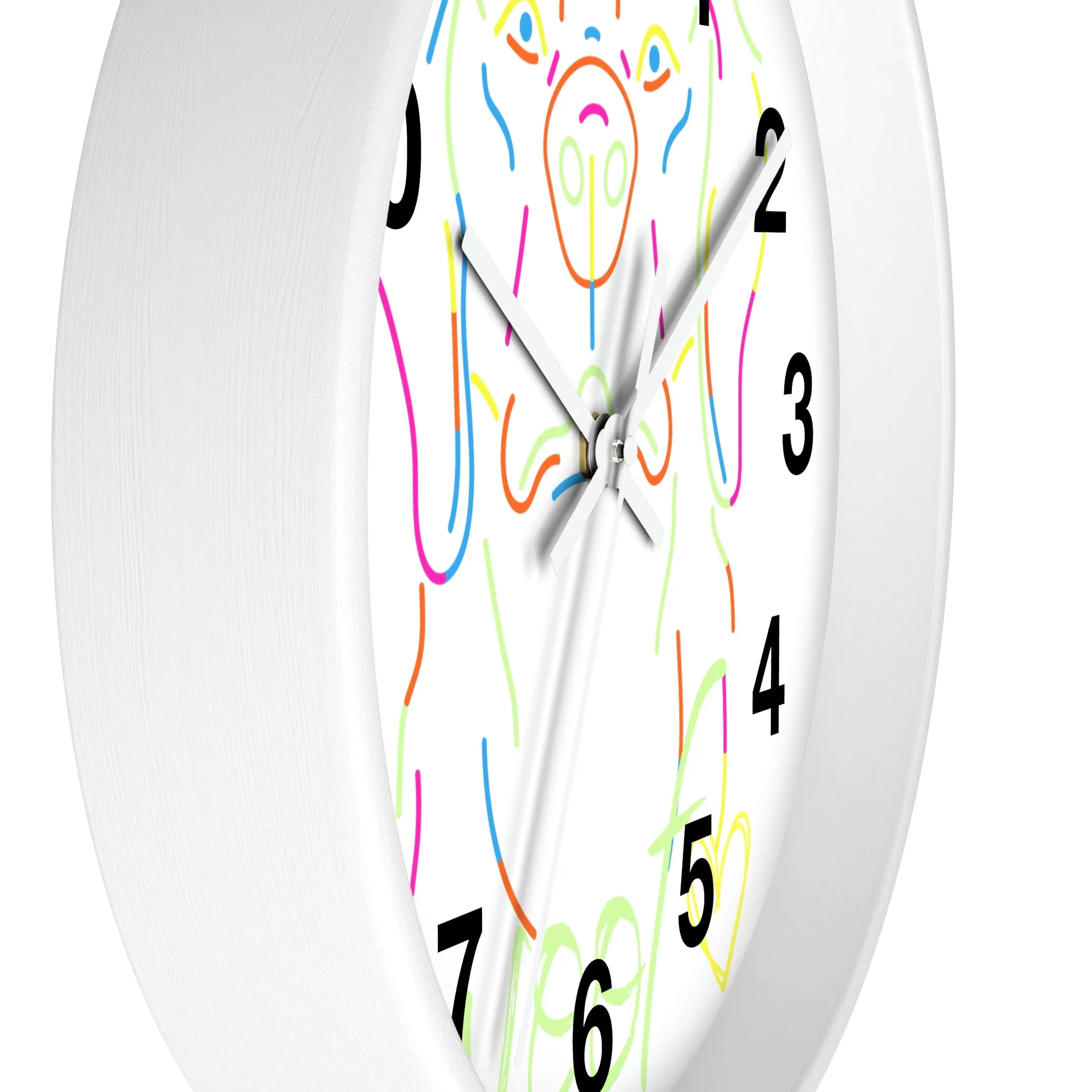 Neon Dog Wall Clock