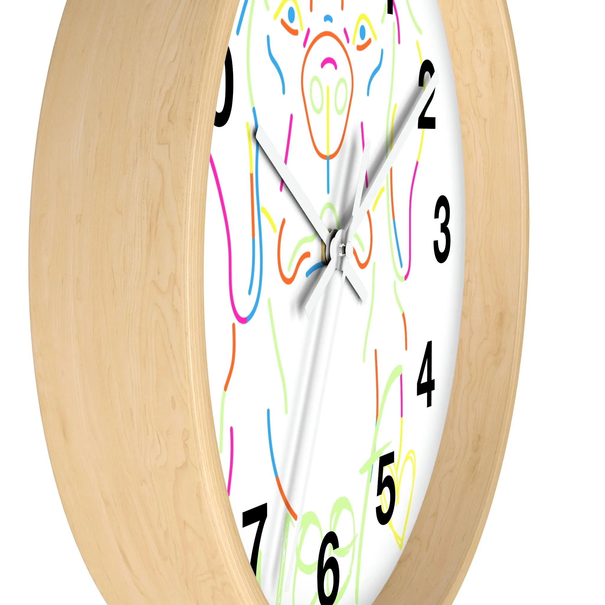 Neon Dog Wall Clock