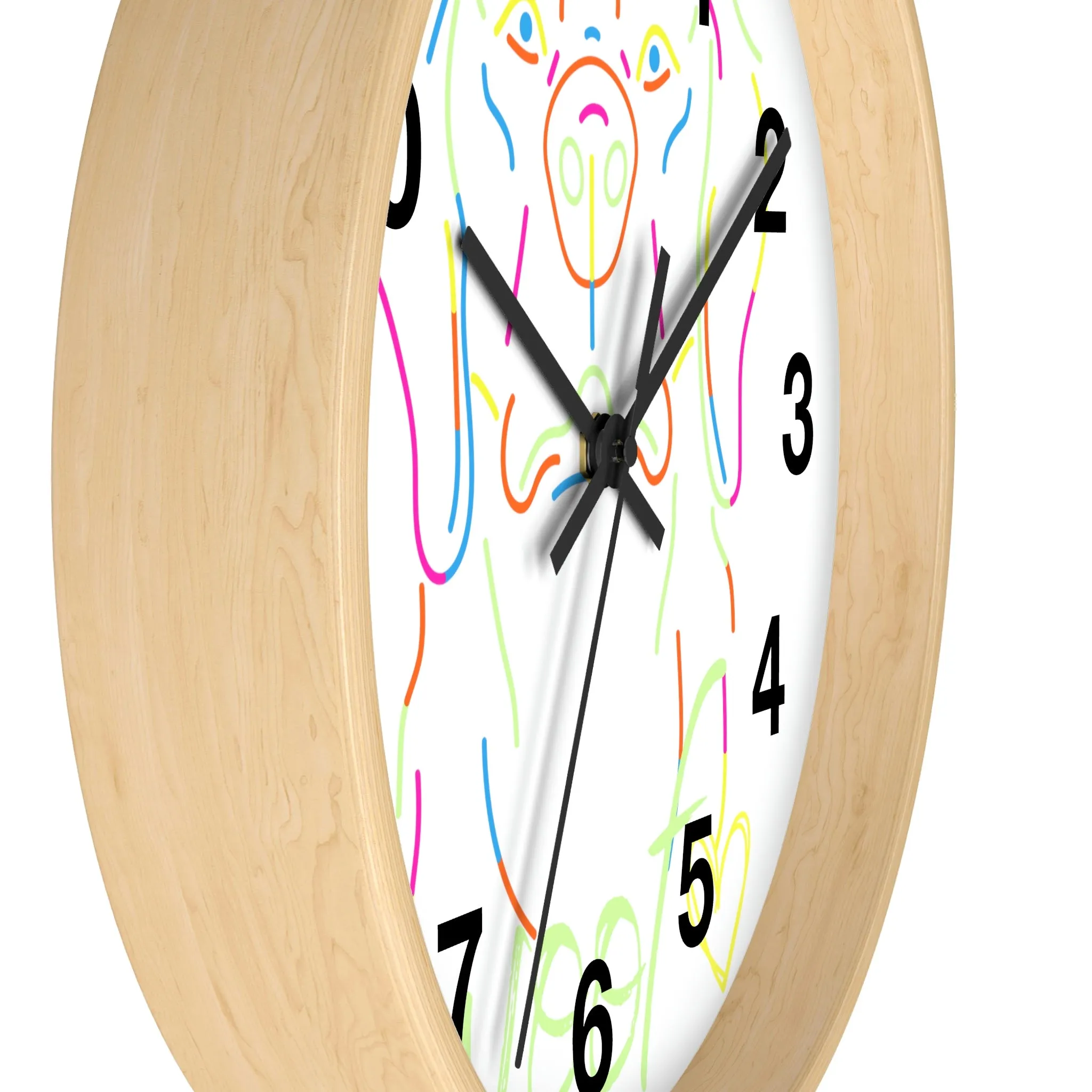 Neon Dog Wall Clock