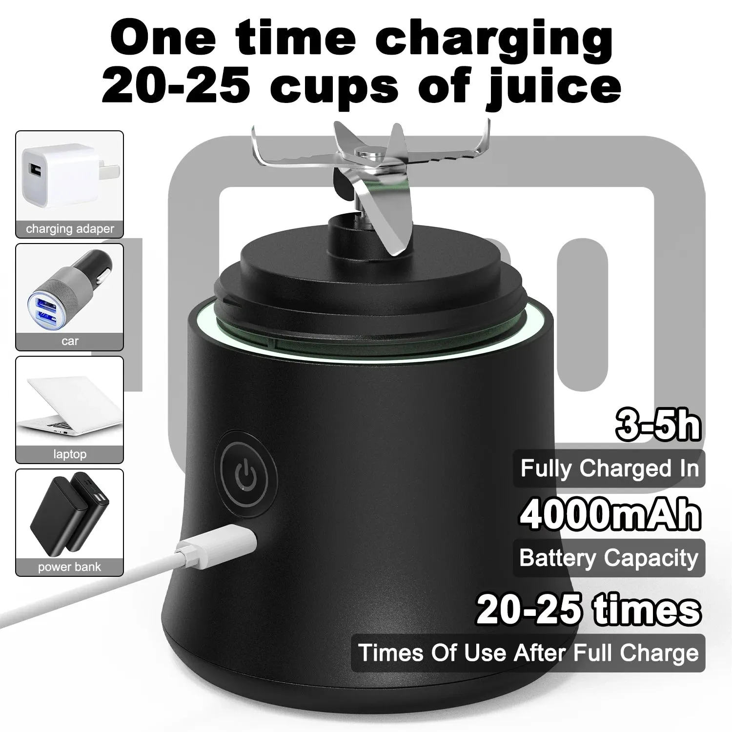 New Portable Blender 600ML Electric Juicer