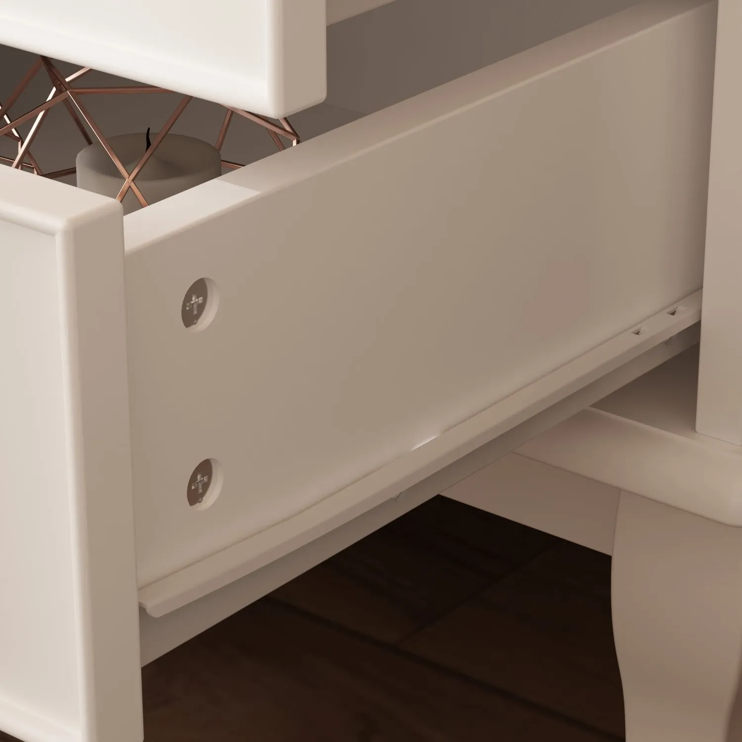 Nightstand End Table 3-Drawer Bedside Table for Living Room Office Bedroom