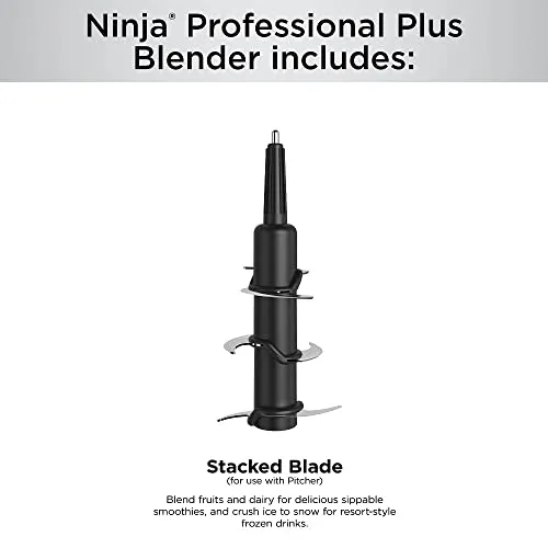 Ninja BN701 Professional Plus Bender, 1400 Peak Watts, 3 Functions for Smoothies, Frozen Drinks & Ice Cream with Auto IQ, 72-oz.* Total Crushing Pitcher & Lid, Dark Grey