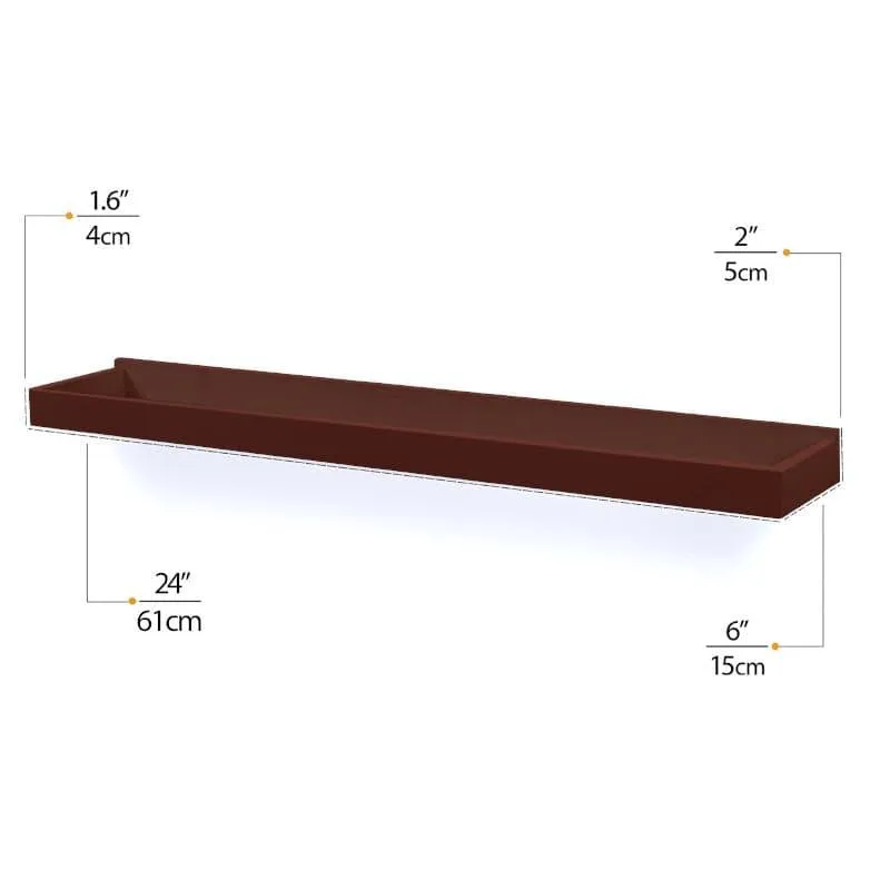 Nova Wood Wall Rack - Set Of Two - Brown