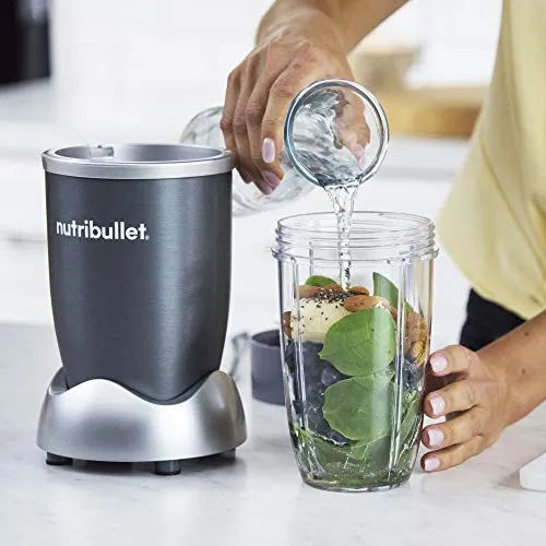 NutriBullet NBR-1201 12-Piece High-Speed Blender/Mixer System, Gray (600 Watts)