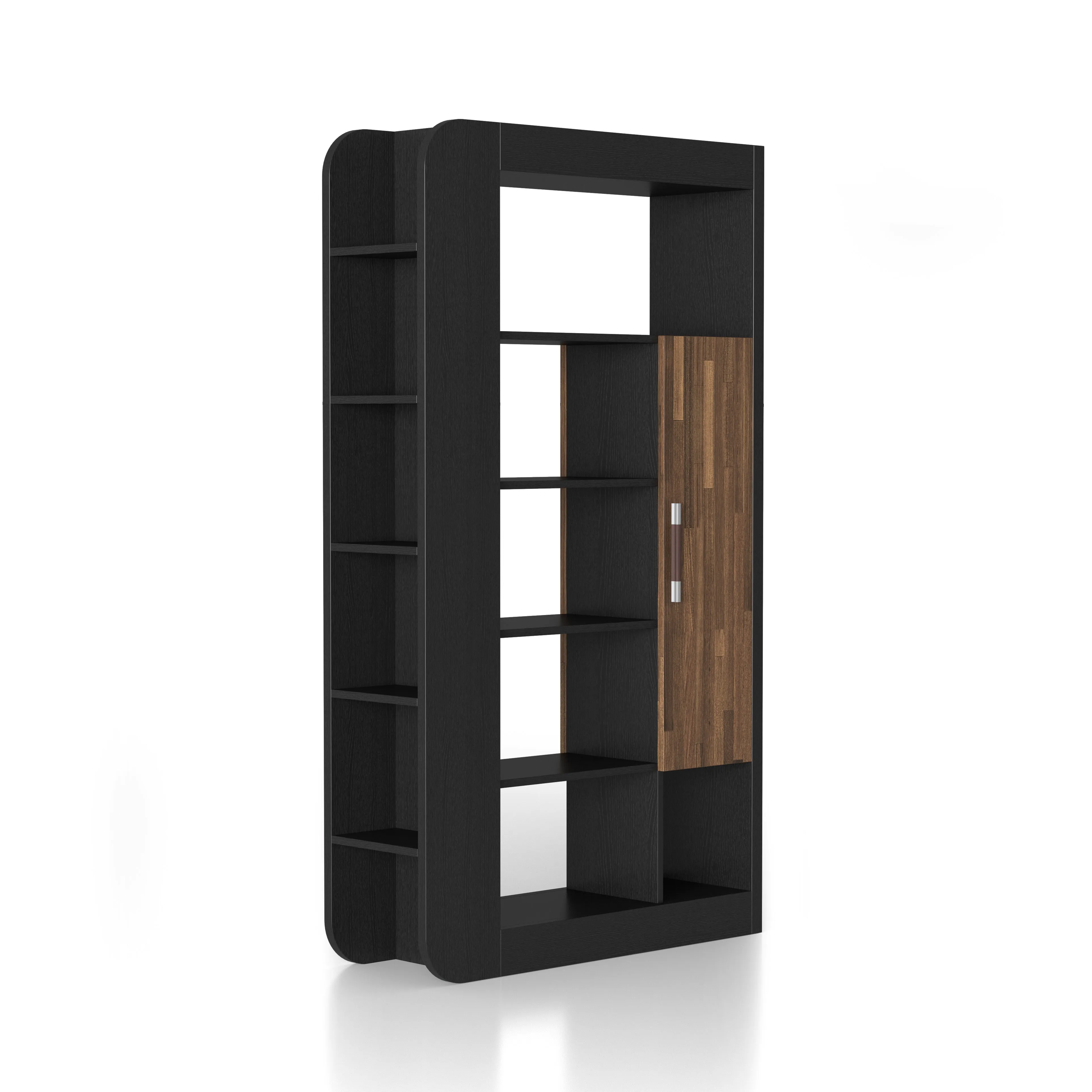 Ochoa Black 13-Shelf Bookcase Room Divider (71-inches Tall)