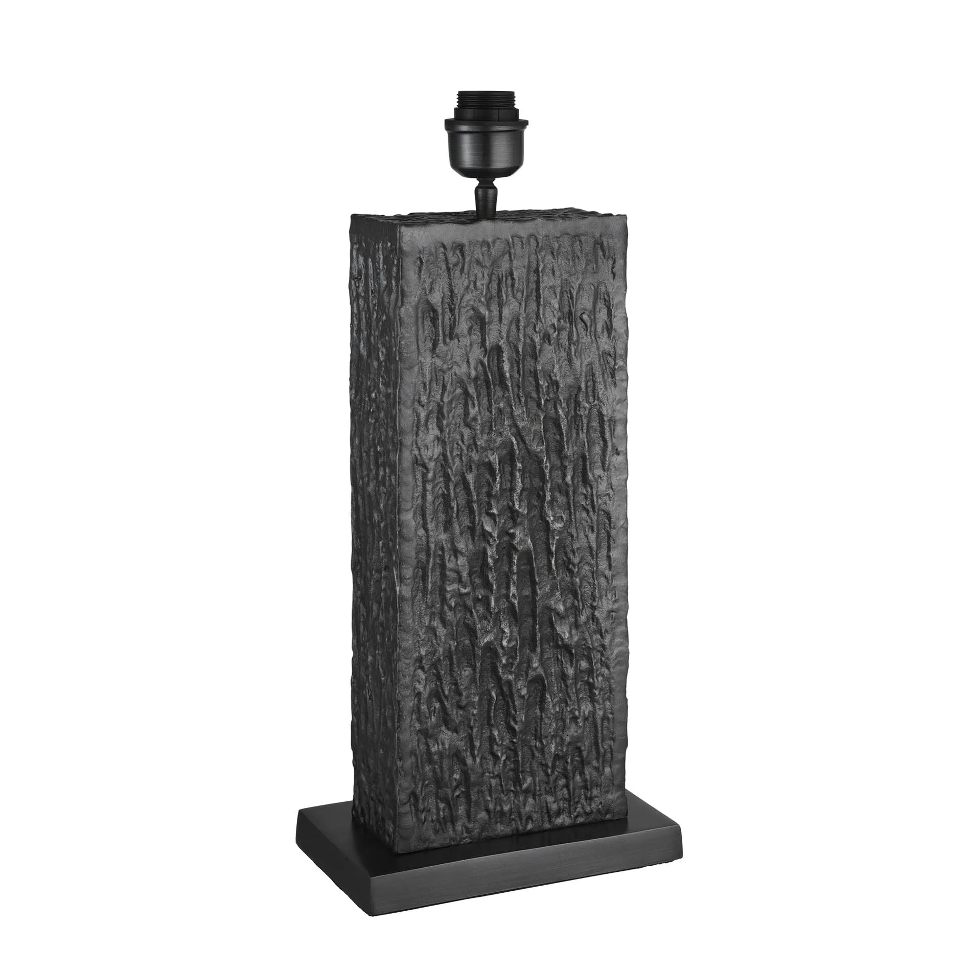 Ornate Column Table Lamp - Pewter