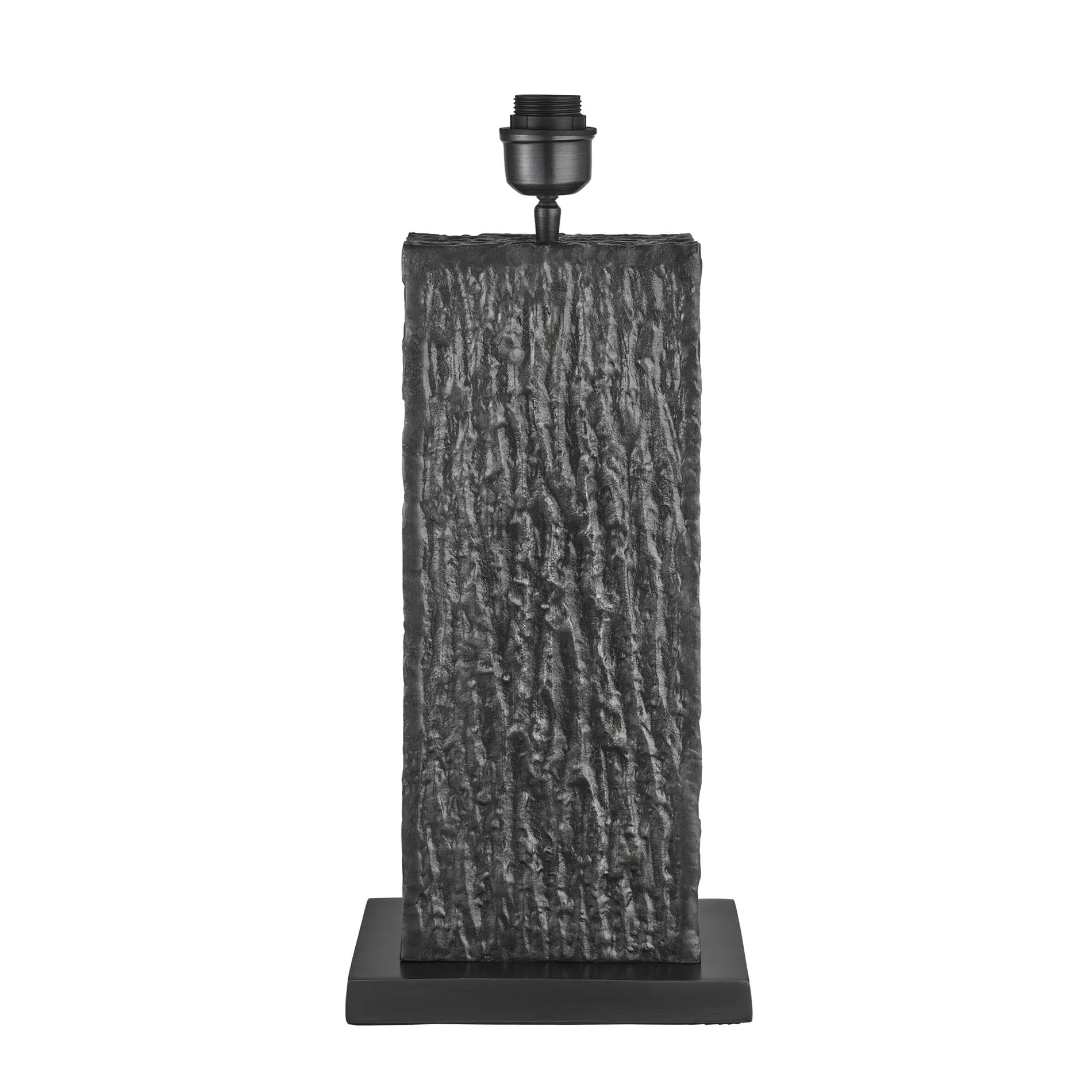 Ornate Column Table Lamp - Pewter