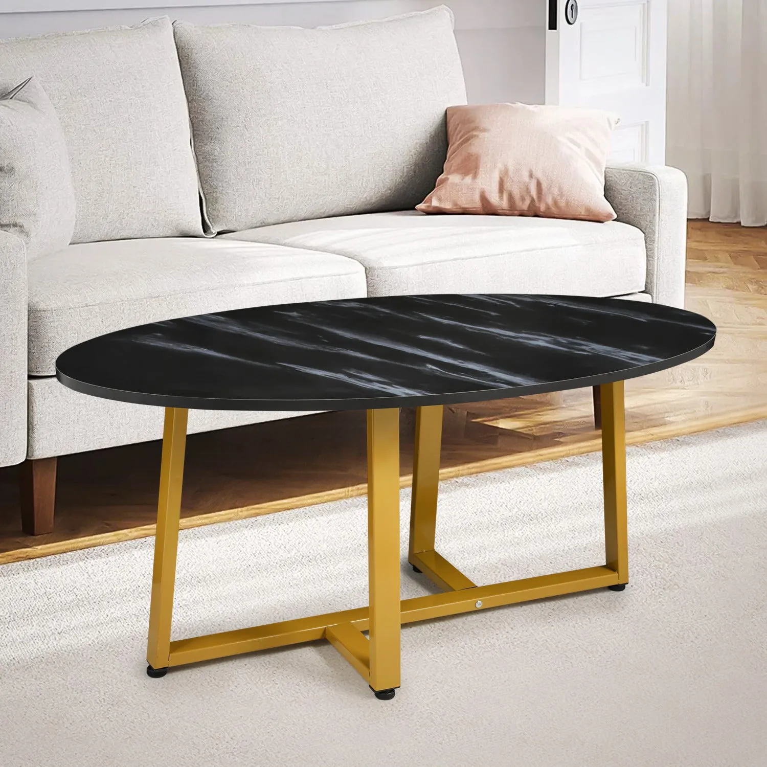 Oval Coffee Table 39.5"x19.5"x18"