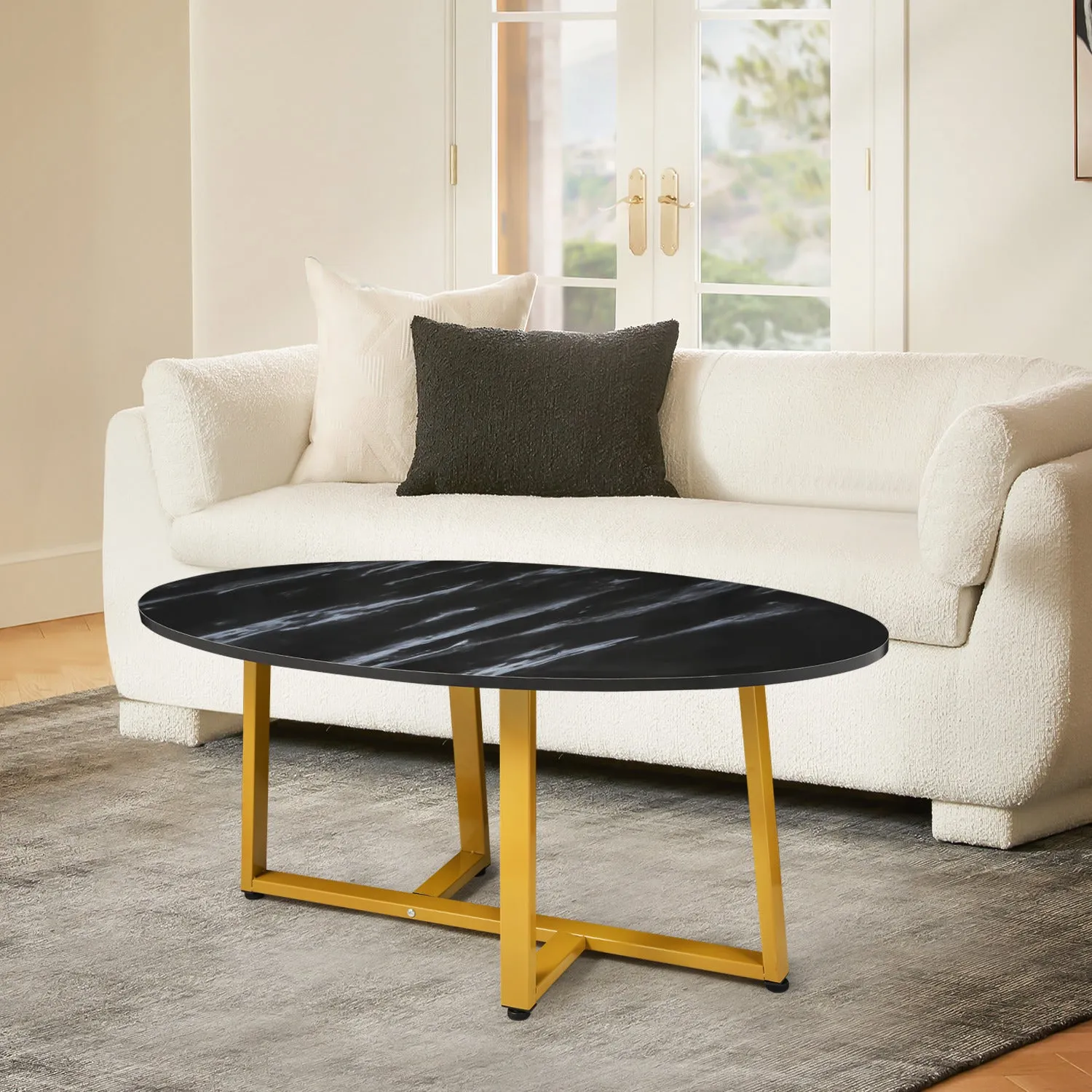 Oval Coffee Table 39.5"x19.5"x18"