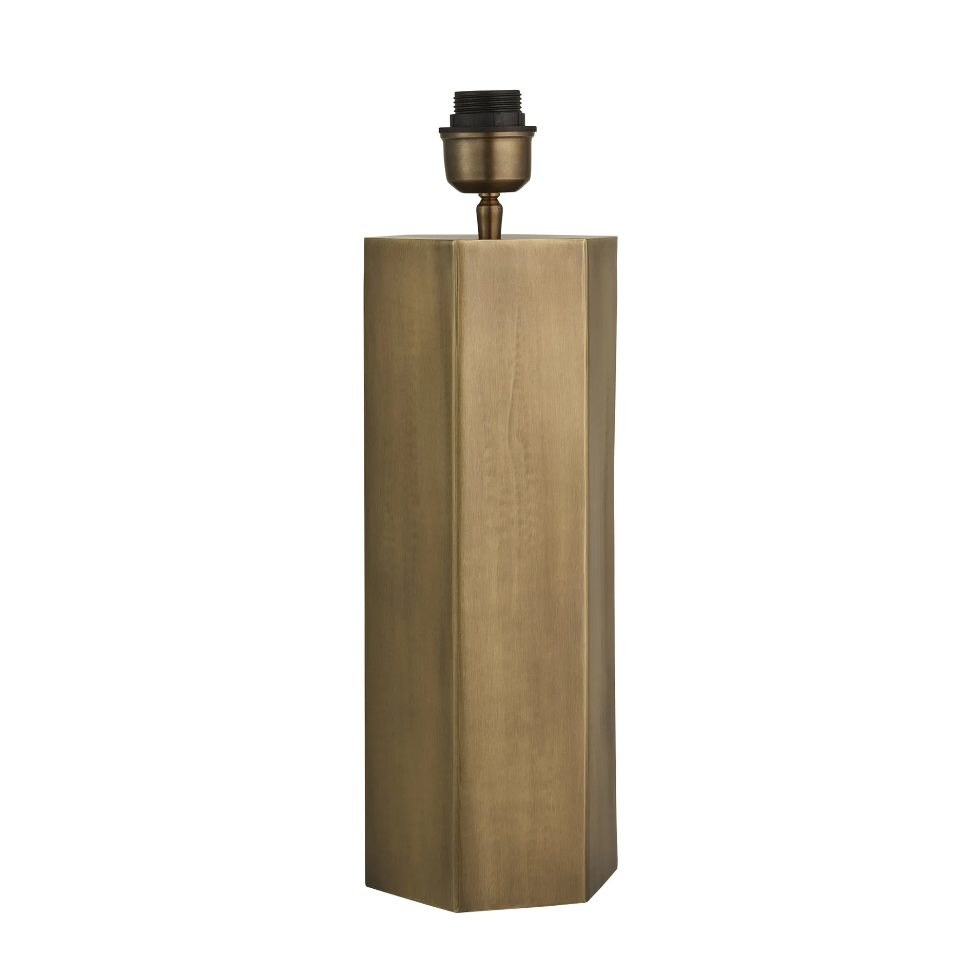 Pillar Hex Table Lamp - Brass