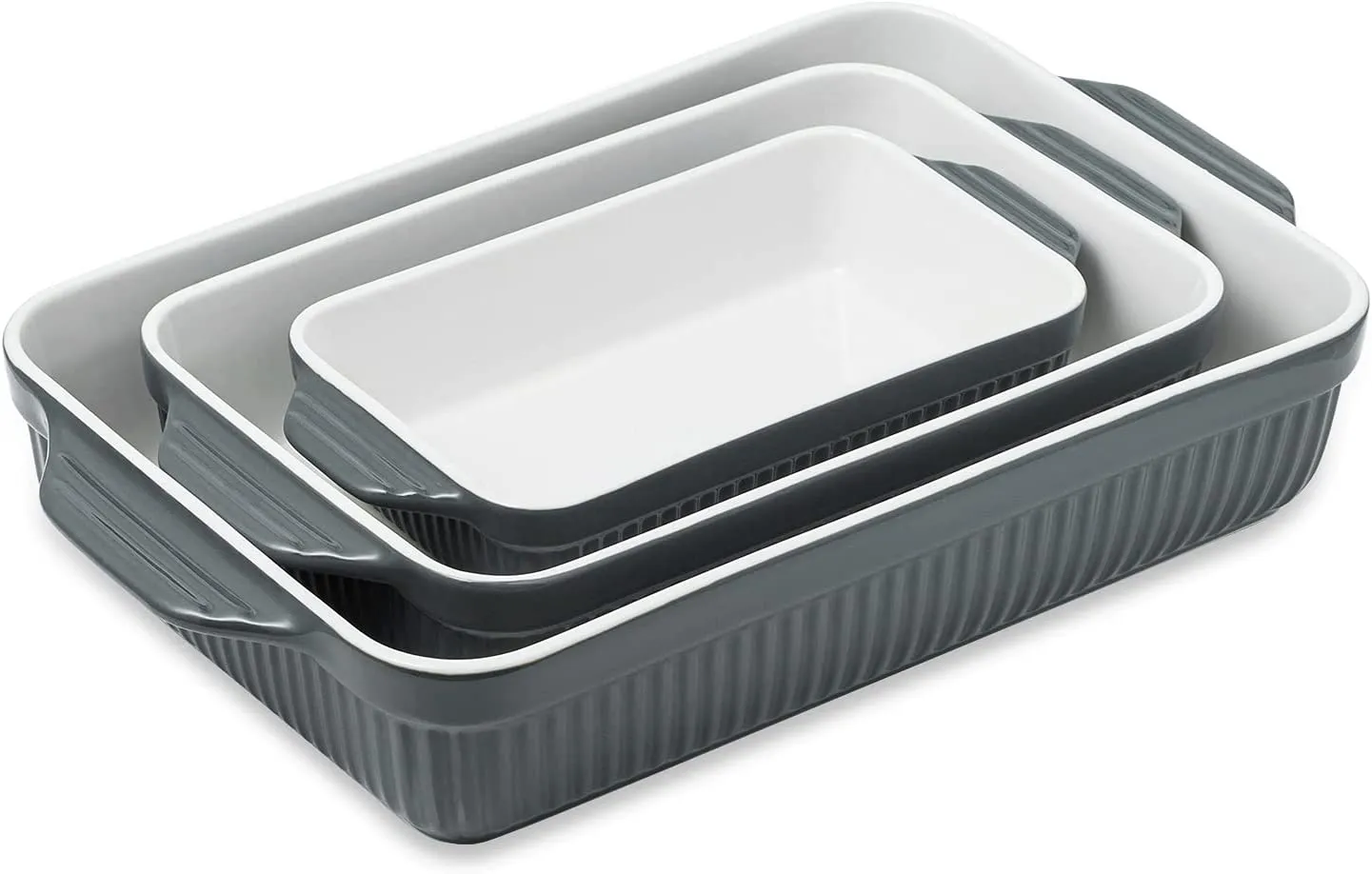 Porcelain Baking Dishes, Rectangular  Set of 3