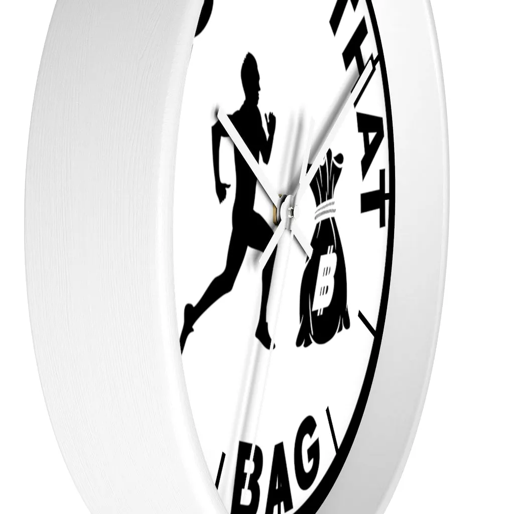 "Chase That bag" (Black logo) Wall clock