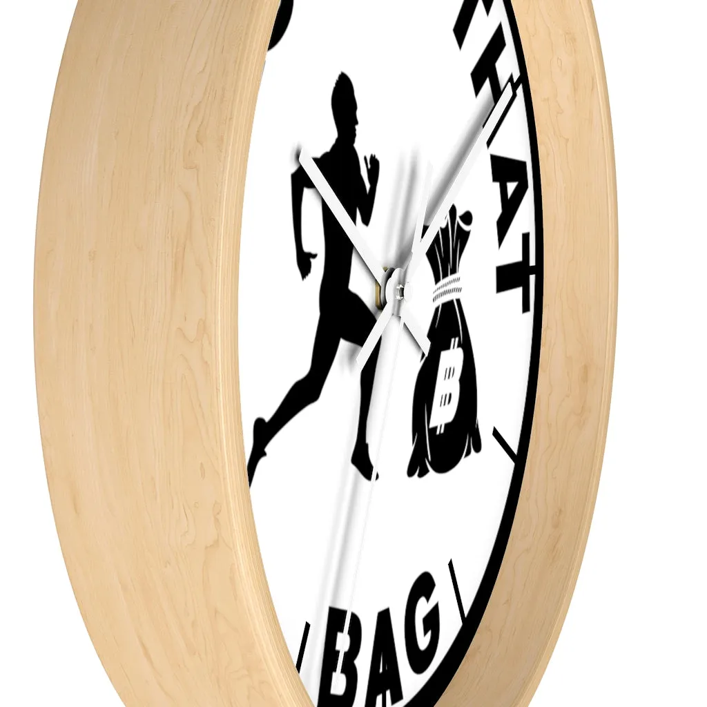 "Chase That bag" (Black logo) Wall clock