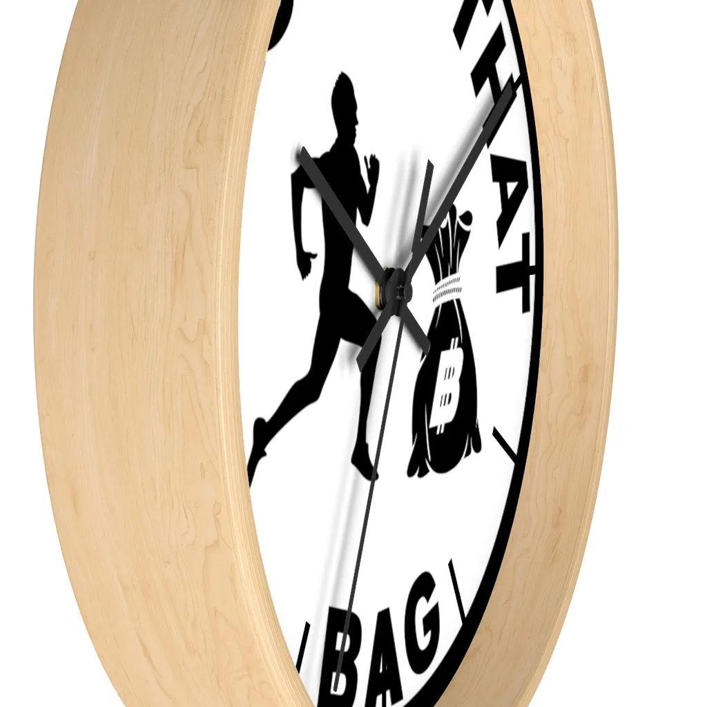 "Chase That bag" (Black logo) Wall clock